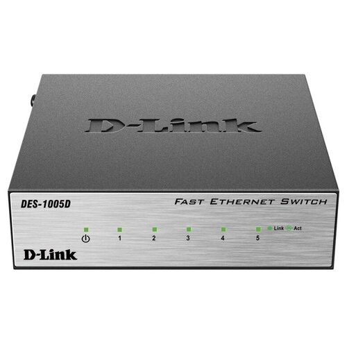 Коммутатор D-Link DES-1005DO2B 5x100Mb неуправляемый 212700₽