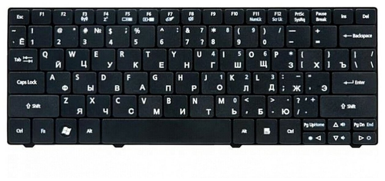 Клавиатура для ноутбука Acer 1810 1830T 1410 One 721 722 751 P/n: ZA3, ZA5, NSK-AQ00R, NSK-AQ10R
