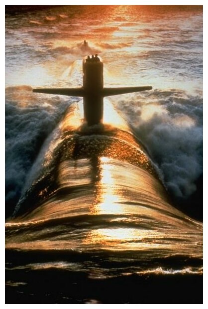Постер на холсте Подводная лодка №18 30см. x 45см.