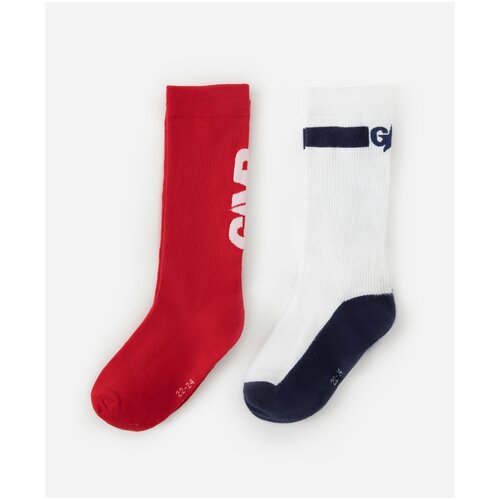 фото Набор носков с принтом 2 шт. gulliver, цвет разноцветный, размер 26