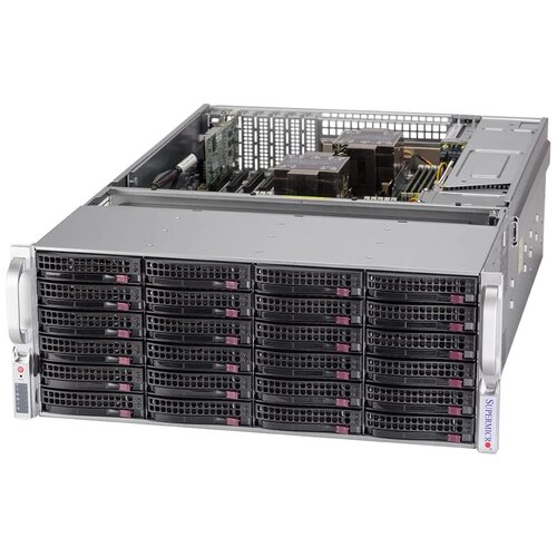 Сервер Supermicro SuperServer SSG-640P-E1CR36H без процессора/без ОЗУ/без накопителей/количество отсеков 3.5 hot swap: 36/LAN 10 Гбит/c