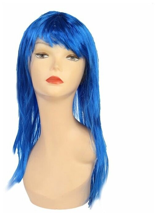 Карнавальный парик "Красотка", цвет синий 2500197