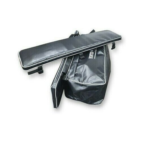 Комплект мягких накладок на банки 100*24 см. Черные