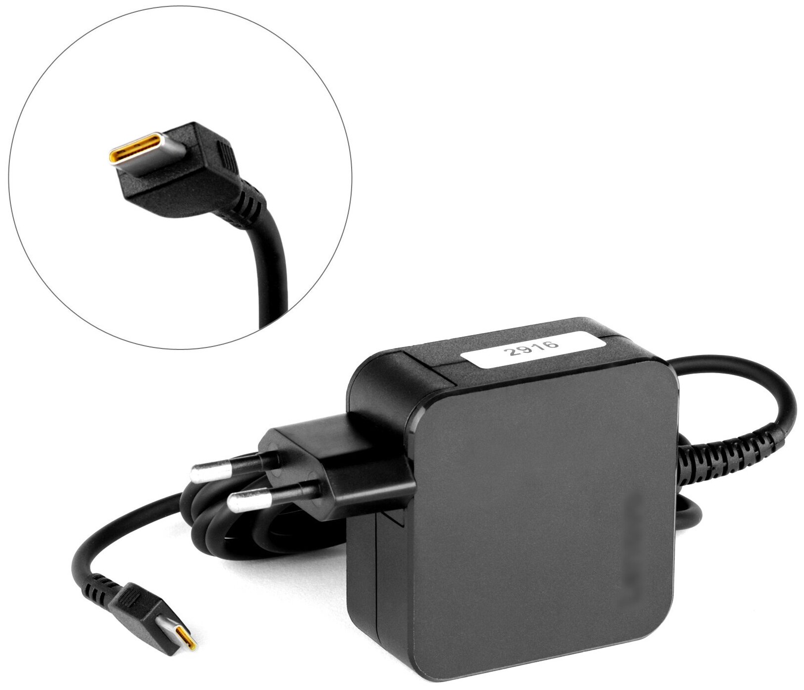 Блок питания (зарядное адаптер) Lenovo 20v 225a 45W USB Type-C формфактор квадрат