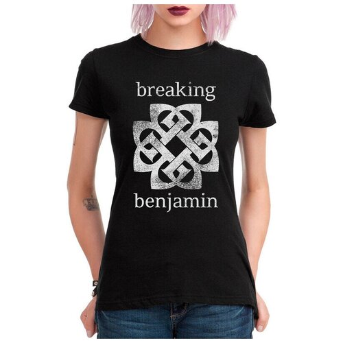 Футболка Design Heroes Breaking Benjamin - Лого Женская Черная XL