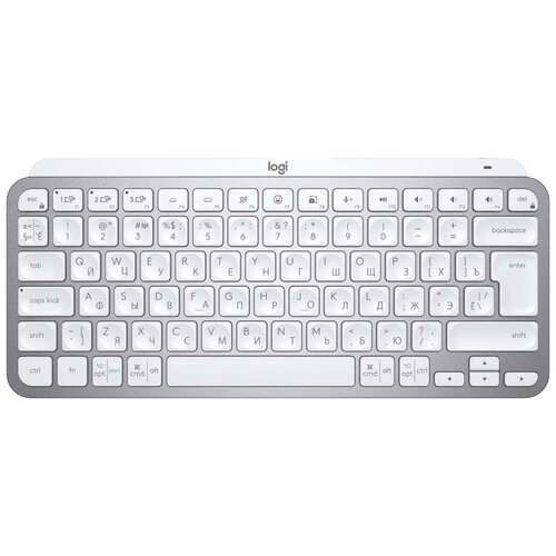 Беспроводная клавиатура Logitech MX Keys Mini pale grey, английская/русская (ISO), 1 шт.