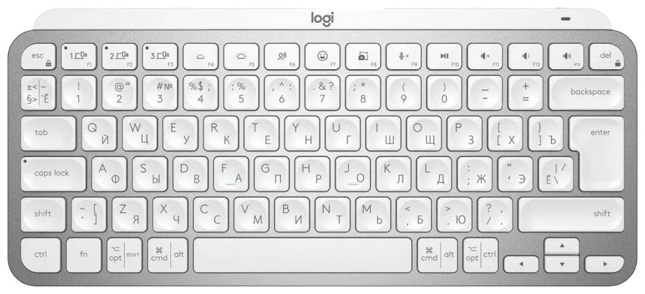 Клавиатура беспроводная Logitech MX Keys Mini серая