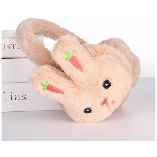 фото Детские плюшевые наушники с кроличьими ушками pastel_lux 99213 полиэстер искусственный мех, 20х20 см