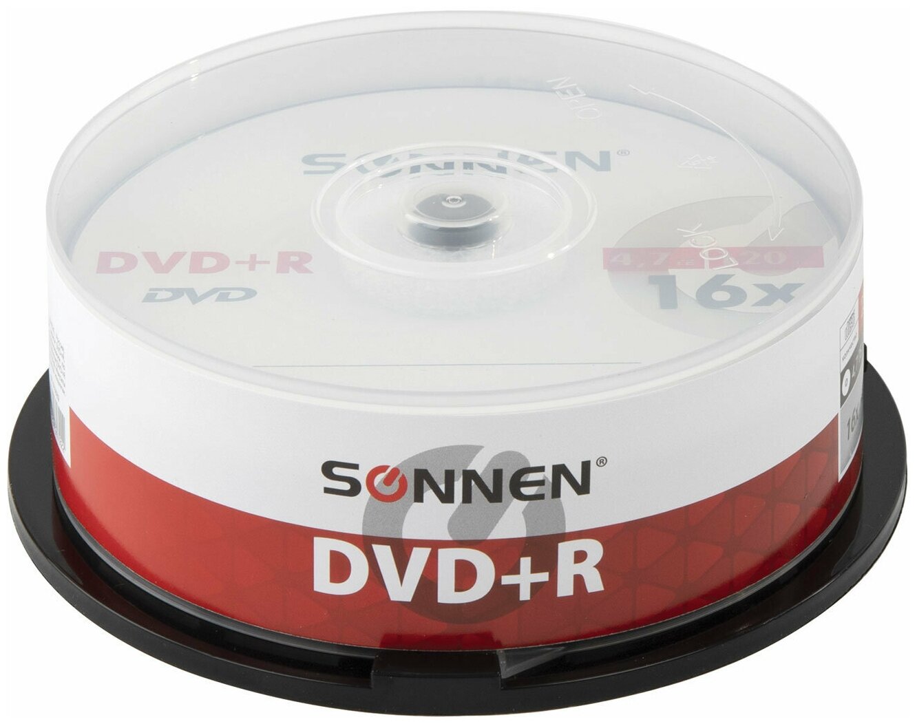 Диски DVD+R SONNEN, 4,7 Gb, 16x, Cake Box (упаковка на шпиле), комплект 25 шт 513532