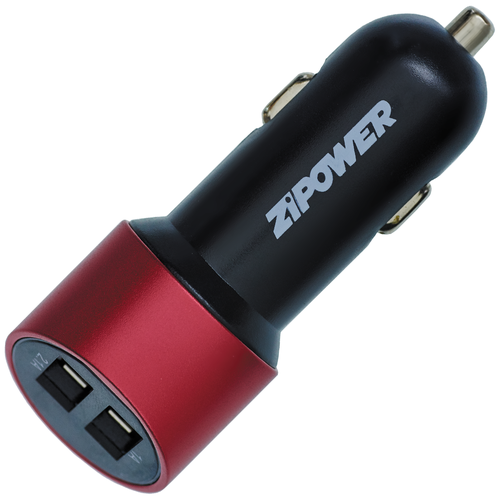 Универсальное зарядное устройство ZIPOWER USB DUAL PORT (1A/2.1A)CAR CHARGER