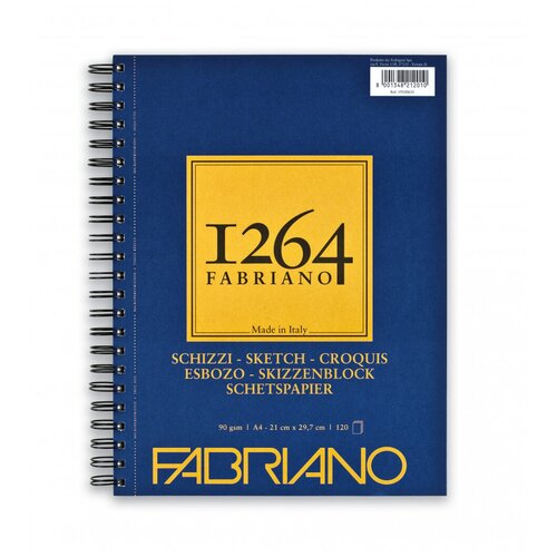 Fabriano Альбом для графики 1264 SKETCH 90г/м. кв 21х29,7 120л спираль по длинной стороне