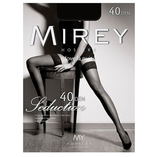 фото Чулки mirey seduction, 40 den, размер m-l/3-4, черный