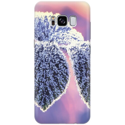 фото Силиконовый чехол на samsung galaxy s8 / самсунг с8 с принтом "замерзшие листики gosso