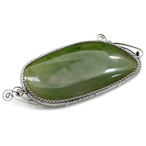 Брошь Радуга Камня, нефрит, зеленый браслет радуга камня нефрит диаметр 6 см зеленый