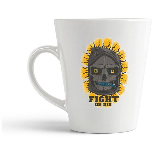 фото Кружка-латте coolpodarok прикол.череп fight or die
