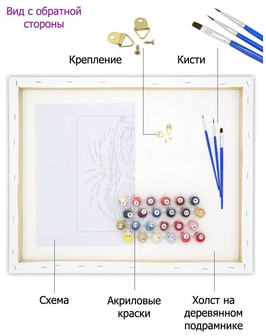 Картина по номерам Colibri "Пятнистый зверь" 40х50 см Холст на подрамнике