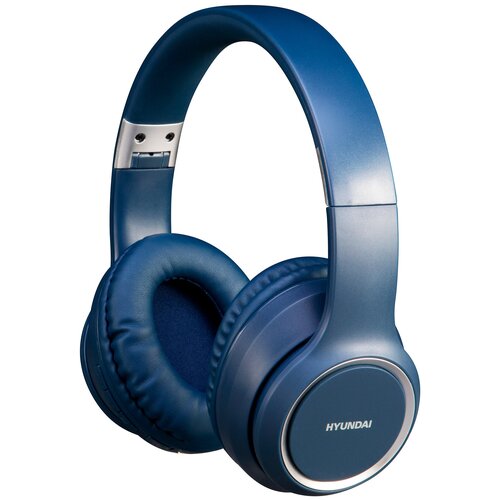 Гарнитура накладные Hyundai H-HP100BL синий беспроводные bluetooth оголовье 98900₽
