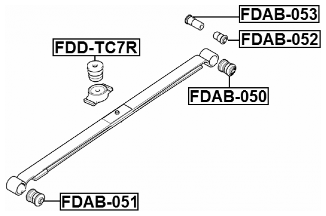 Отбойник рессоры задней Febest FDD-TC7R