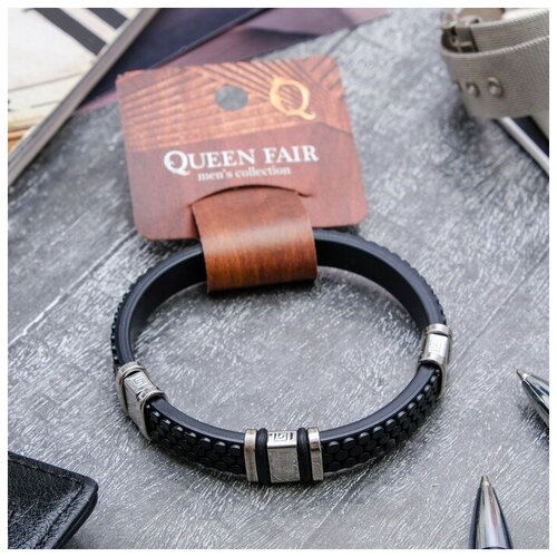 фото Браслет, размер 22 см, черный нет бренда