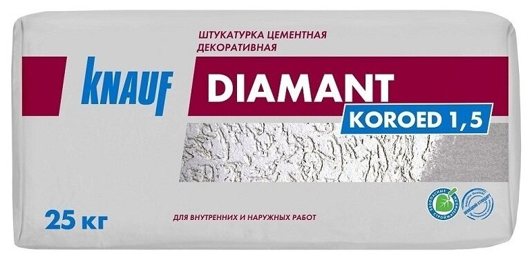 Штукатурка декоративная Knauf Диамант короед 1,5мм, 25 кг - фотография № 2