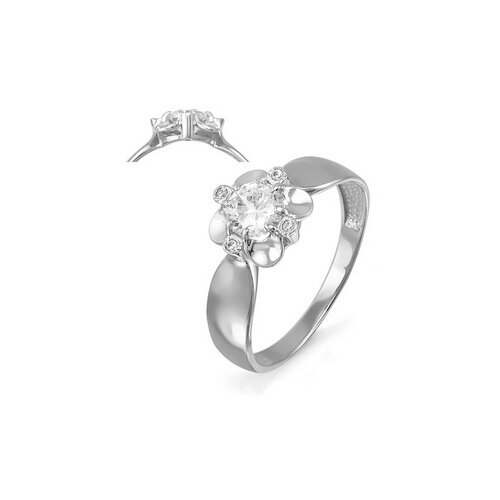 фото Серебряное кольцо кюз del'ta dс114491 с фианитом diamant-online