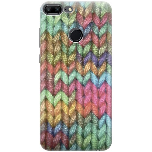 фото Силиконовый чехол на honor 9 lite / хонор 9 лайт с принтом "разноцветная вязка gosso