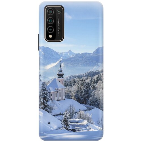 фото Силиконовый чехол на honor 10x lite / хонор 10х лайт с принтом "заснеженные горы gosso