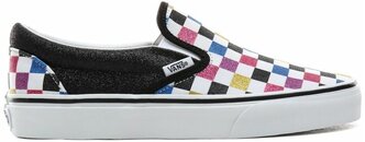 Слипоны Vans Classic Slip-On Glitter Check VA4BV3V3P разноцветные (37)