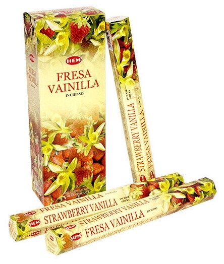 Благовония палочки HEM Клубника Ваниль Strawberry Vanilla 120 шт