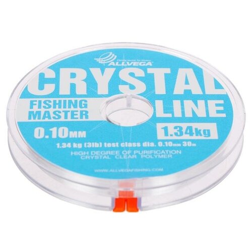 фото Леска монофильная allvega "fishing master" crystal 30м 0,10мм (1,34кг) 5450227