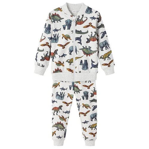 фото Name it, комплект для мальчика (джемпер и брюки), цвет: светло-серый, размер: 92