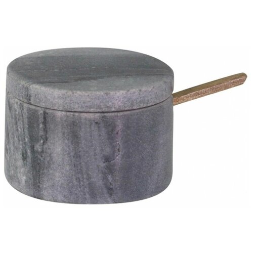Банка для хранения с ложкой Gray Marble 40 мл