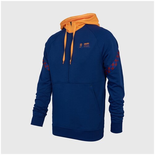 Толстовка Nike Barcelona Travel Fleece Hoodie DH7834-492 оранжевого цвета