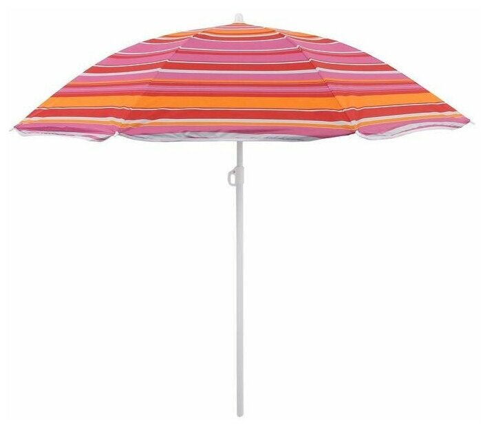 Зонт пляжный "Модерн" с механизмом наклона, серебряным покрытием, d:180 cм, h:195 см - фотография № 4