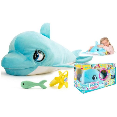 Игрушка интерактивная IMC Toys Club Petz Дельфин BluBlu интерактивный, со звуковыми эффектами, шевелит глазами и ртом, можно его кормить и уложить спа