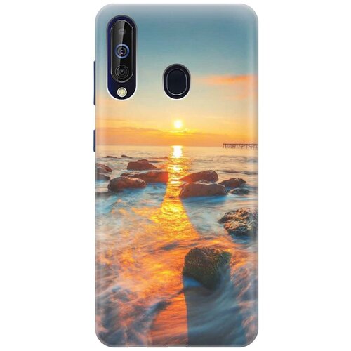 Силиконовый чехол Закат на побережье на Samsung Galaxy A60 / M40 / Самсунг А60 / М40