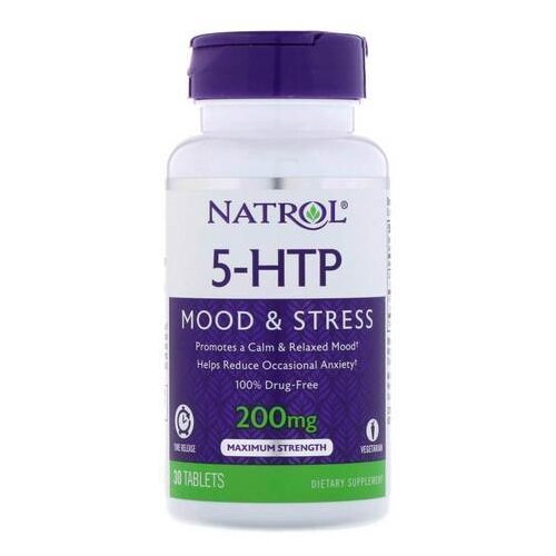 Таблетки Natrol 5-HTP Time Release, 200 мг, 30 шт.