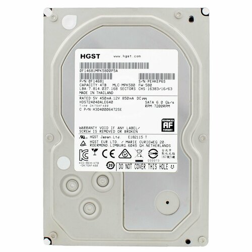 Внутренний жесткий диск HGST HDS5C4040ALE630 4 Тб 1330000₽
