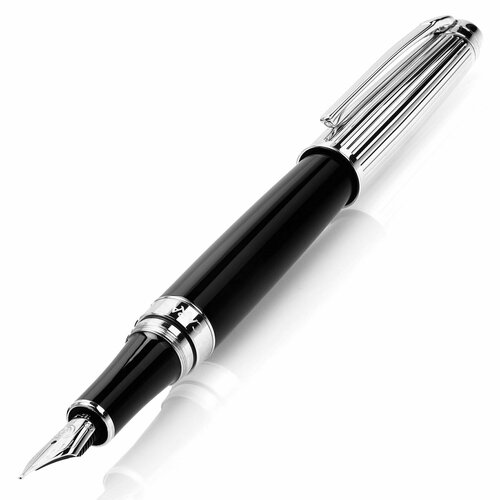 Перьевая ручка CARAN d'ACHE Leman Black Lacquer Rhodium Barrel (CR 4799-289)