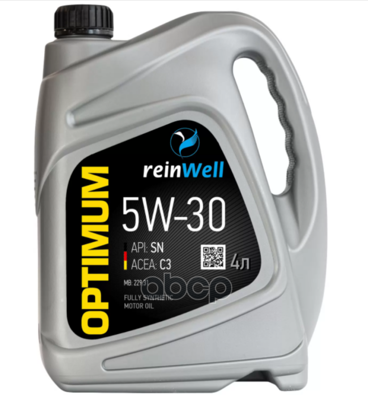 ReinWell Масло Моторное 5W30 Reinwell 4Л Optimum Api Sn/Acea C3