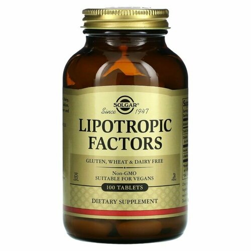 Solgar, Липотропные факторы, Lipotropic Factors, 100 таблеток