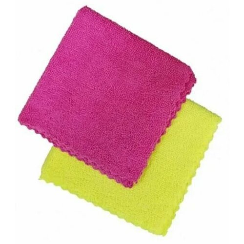 GlossHome Салфетки для уборки, микрофибра, 30х30 см, 2 шт в уп.