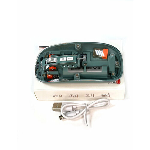 Прозрачная беспроводная компьютерная мышь с аккумулятором 500мАч бесшумная 91000₽