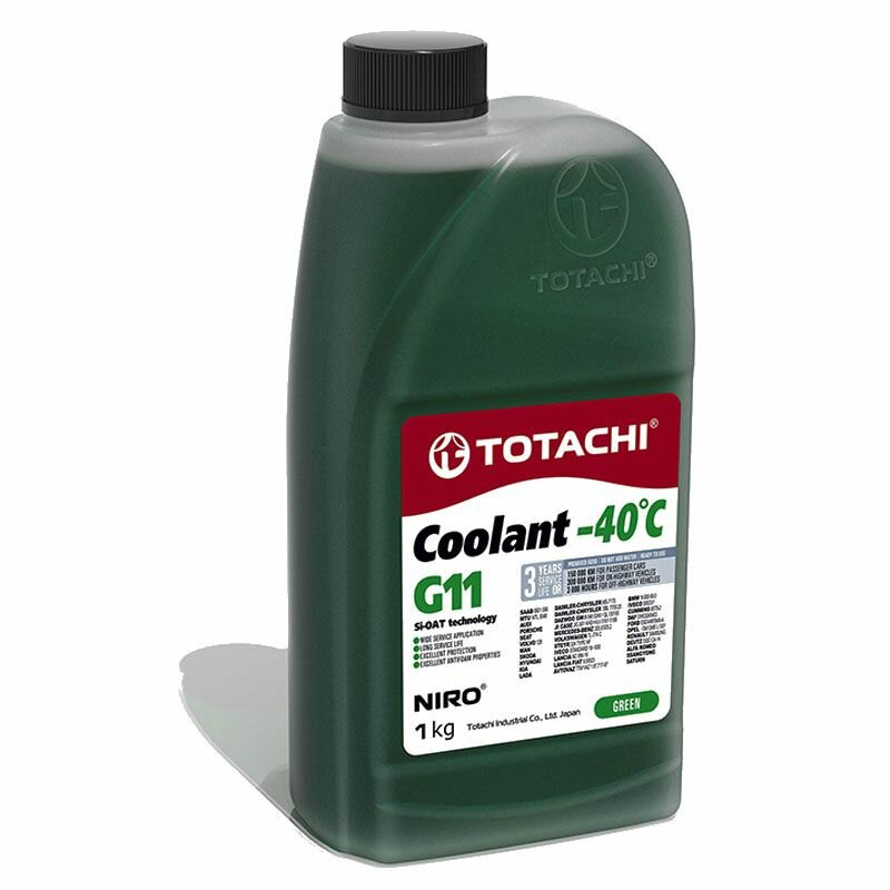 Антифриз TOTACHI NIRO Coolant Green -40C G11 1 кг