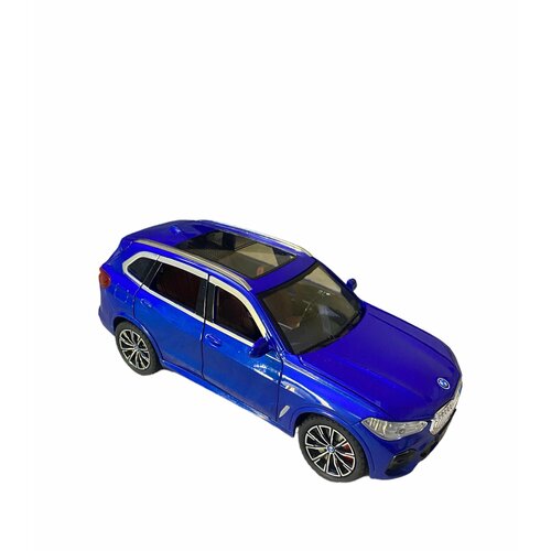 Коллекционная масштабная модель BMW X5(M5) 1:24 (металл, свет, звук), синий e39 5 series black m5 grilles gloss black front hood kidney grille grill for bmw e60 e61 5 series m5 2003 2009