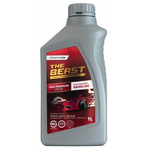 Синтетическое моторное масло THE BEAST PAO PREMIUM 0W-40 (4л)