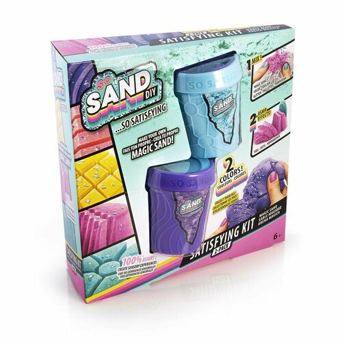 Набор для изготовления слайма Canal Toys So sand diy, 2 шт на блистере, фиолетовый, голубой (SDD008)