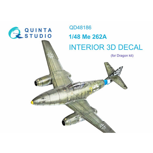 qd48186 3d декаль интерьера кабины me 262a dragon QD48186 3D Декаль интерьера кабины Me 262A (Dragon)