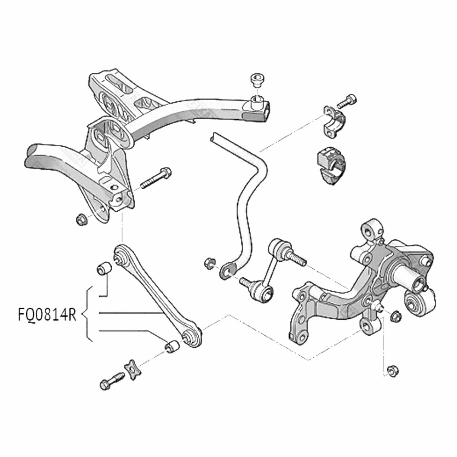 Рычаг подвески задний нижний правый AUDI A3/Q3/TT 03-VW Golf/Jetta/Passat/CC/Scirocco/Sharan/Tigua