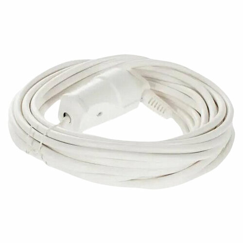 Удлинитель реальная электрика 10м 1 гнездо сз ПВС 3х075 белый 2582₽